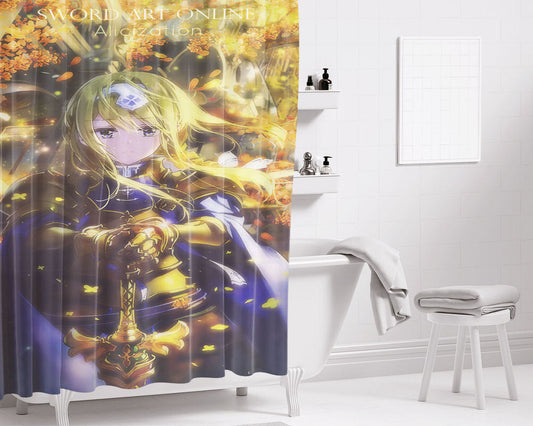 Alice Bathroom Shower Curtain Fabric Waterproof | 66 X 72 Inch