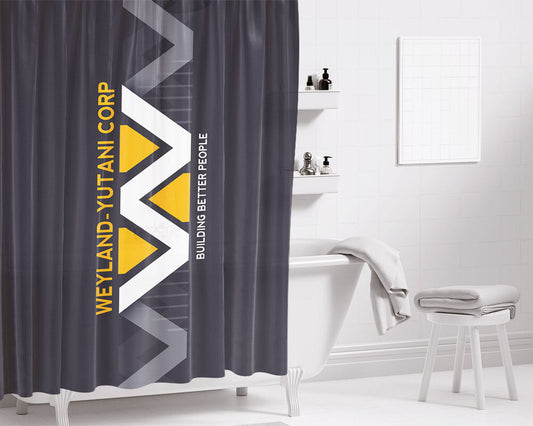 Alien Inspired Uscss Nostromo Weyland Yutani Bathroom Shower Curtain Fabric Waterproof | 66 X 72 Inch