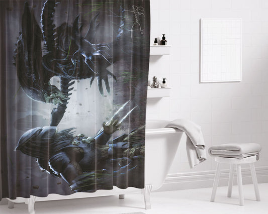 Alien Vs Predator Bathroom Shower Curtain Fabric Waterproof | 66 X 72 Inch