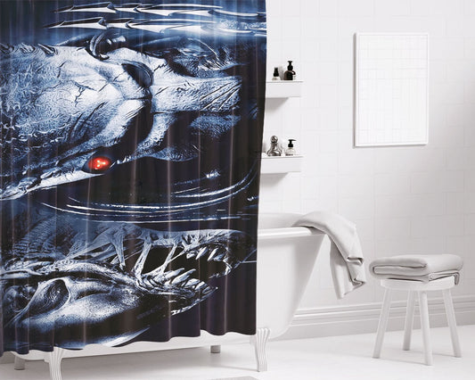 Alien X Predator Bathroom Shower Curtain Fabric Waterproof | 66 X 72 Inch