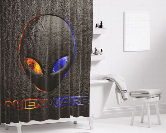 Alienware Technology Bathroom Shower Curtain Fabric Waterproof | 66 X 72 Inch