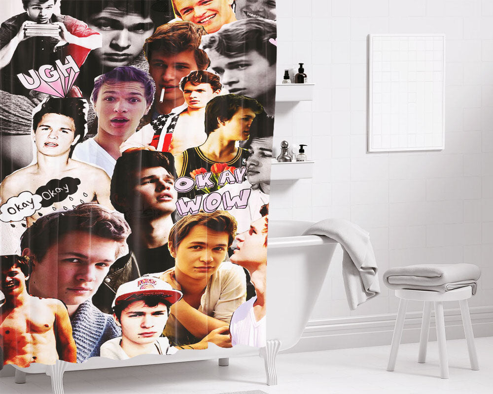 Ansel Elgort The Fault In Our Stars Bathroom Shower Curtain Fabric Waterproof | 66 X 72 Inch