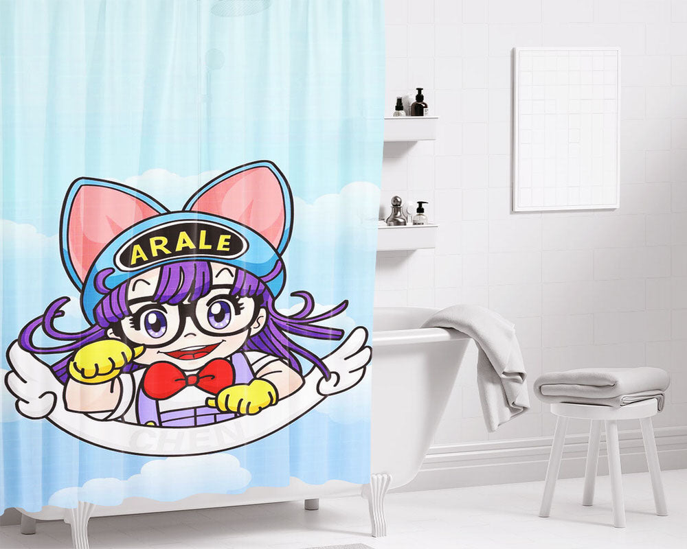 Arale Chan Bathroom Shower Curtain Fabric Waterproof | 66 X 72 Inch