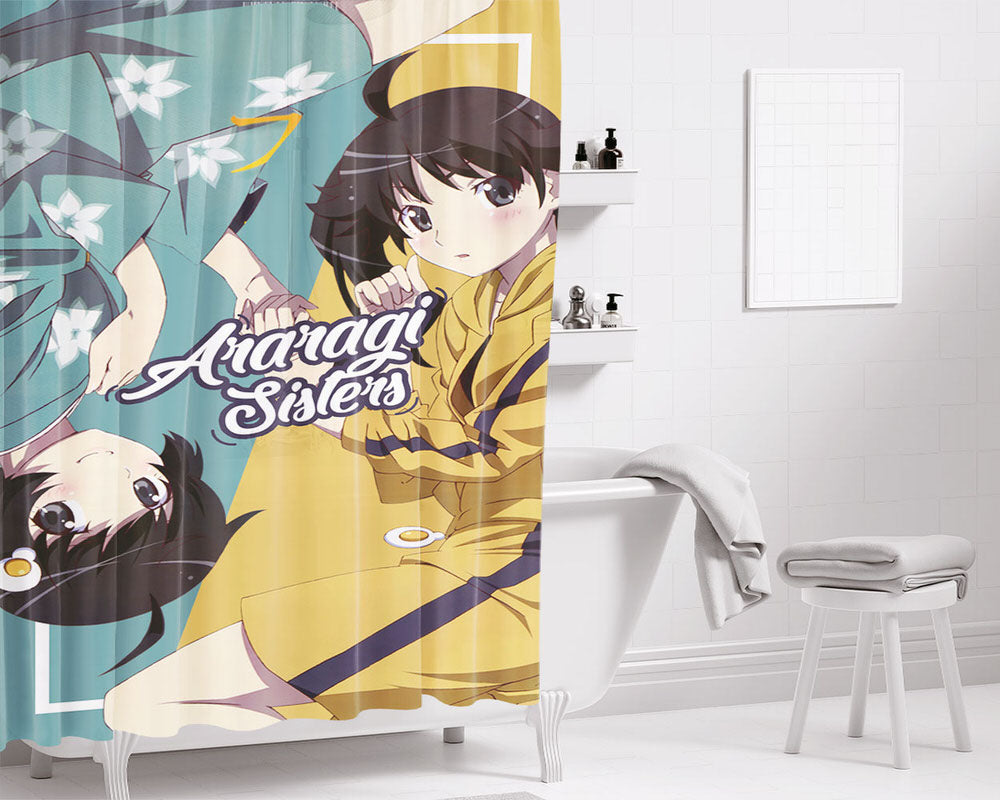 Araragi Sisters Bathroom Shower Curtain Fabric Waterproof | 66 X 72 Inch