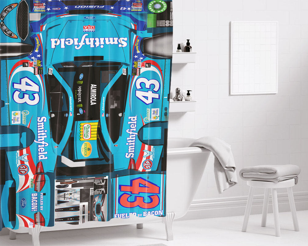 Aric Almirola'S Car Stikers Bathroom Shower Curtain Fabric Waterproof | 66 X 72 Inch