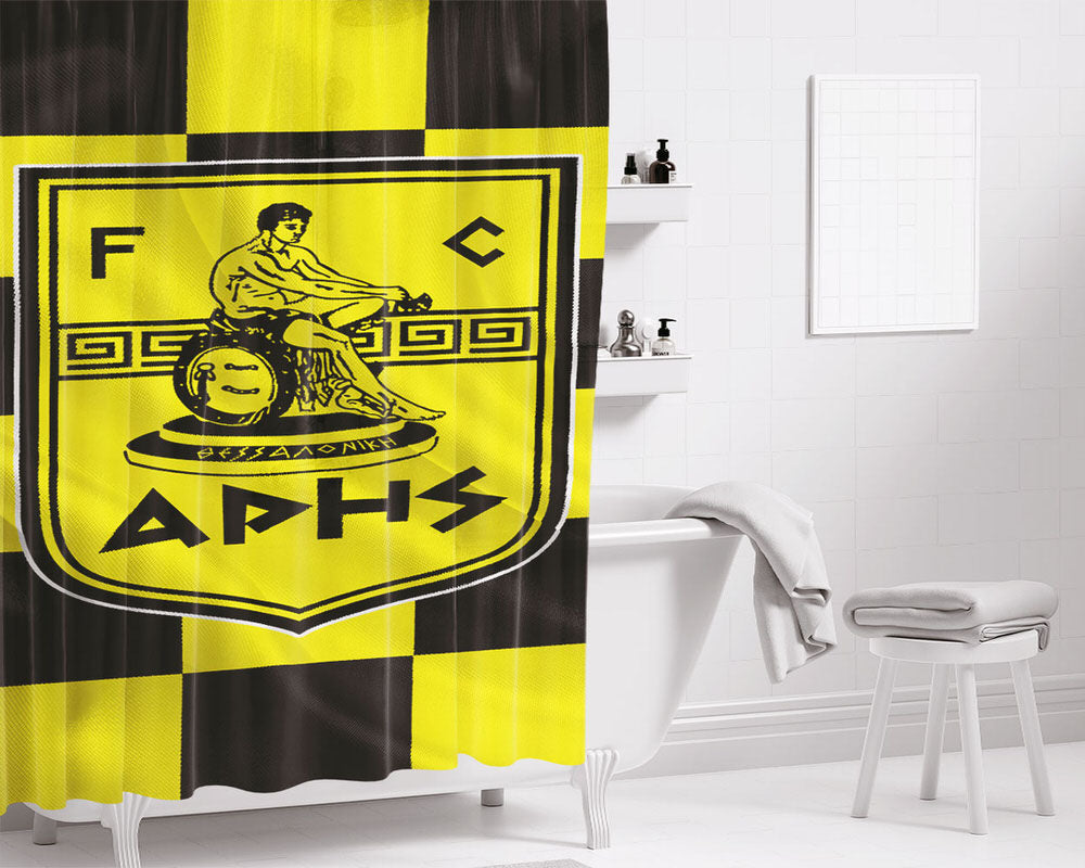 Aris Thessaloniki F Bathroom Shower Curtain Fabric Waterproof | 66 X 72 Inch