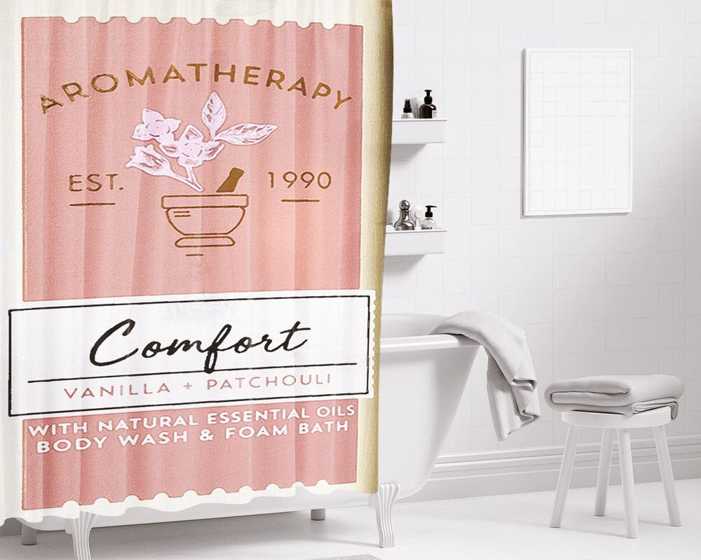 Aromatherapy Est Bathroom Shower Curtain Fabric Waterproof | 66 X 72 Inch