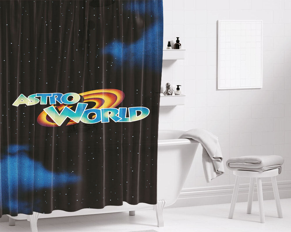 Astro World Space Jam Cover Bathroom Shower Curtain Fabric Waterproof | 66 X 72 Inch