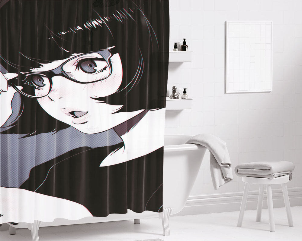 Aw Girl Bathroom Shower Curtain Fabric Waterproof | 66 X 72 Inch