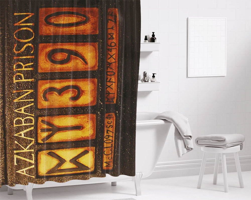 Azkaban Prison Plate Bathroom Shower Curtain Fabric Waterproof | 66 X 72 Inch