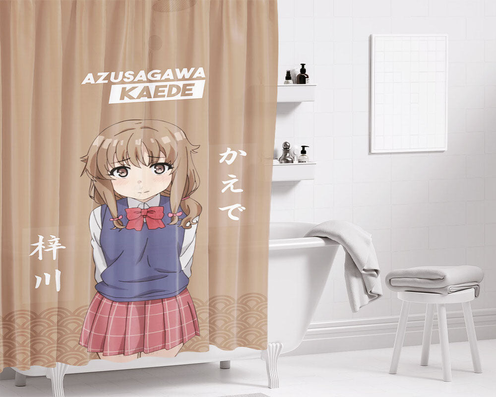 Azusagawa Kaede Bathroom Shower Curtain Fabric Waterproof | 66 X 72 Inch