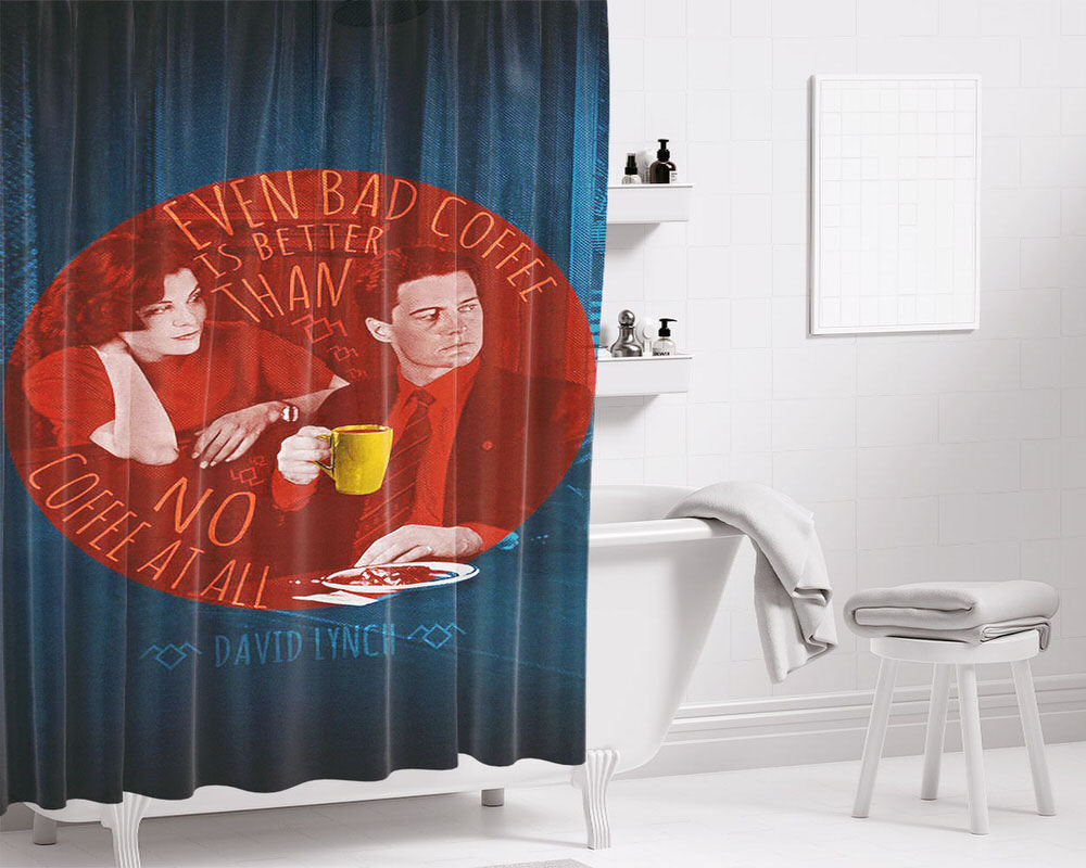 Bad Coffee Better Than No Coffee Bathroom Shower Curtain Fabric Waterproof | 66 X 72 Inch