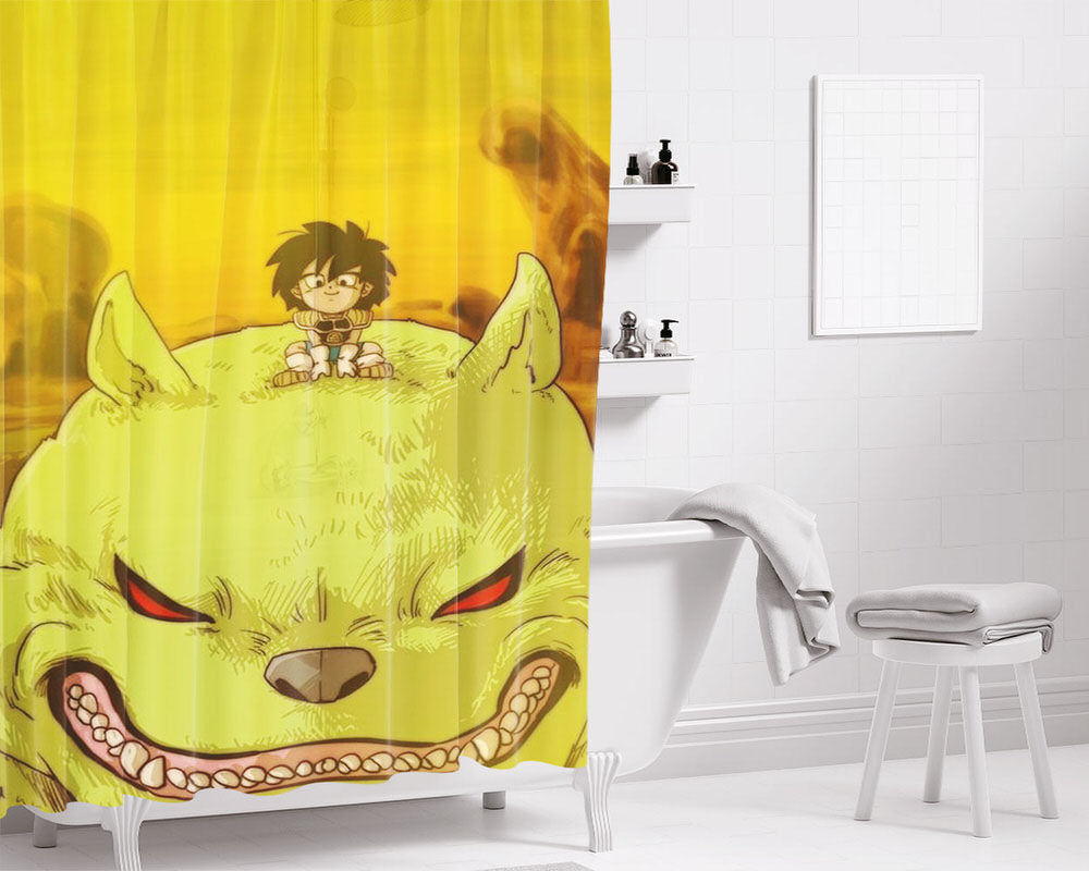 Bah Oozaru Broly Friends Bathroom Shower Curtain Fabric Waterproof | 66 X 72 Inch