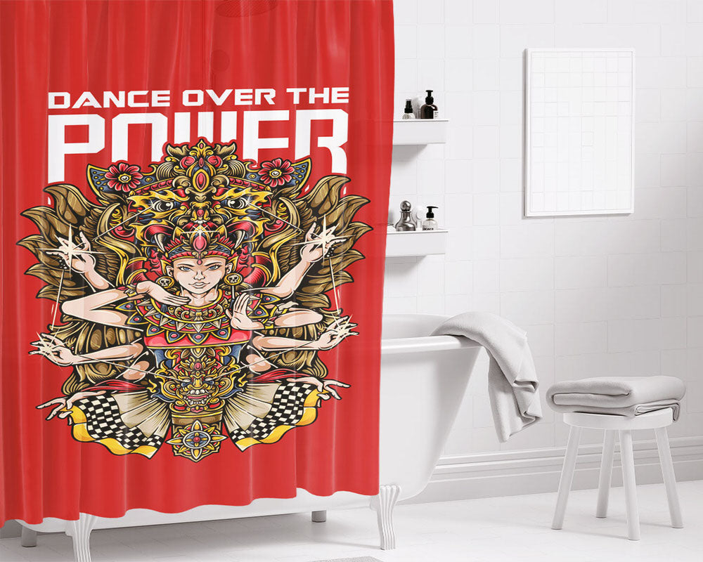 Bali Dancer Bathroom Shower Curtain Fabric Waterproof | 66 X 72 Inch
