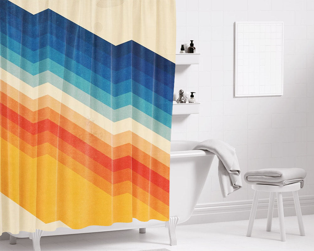 Barricade 90 Colors Bathroom Shower Curtain Fabric Waterproof | 66 X 72 Inch