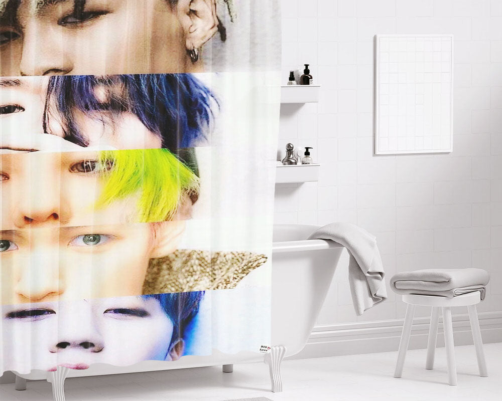 Big Bang Photos Bathroom Shower Curtain Fabric Waterproof | 66 X 72 Inch