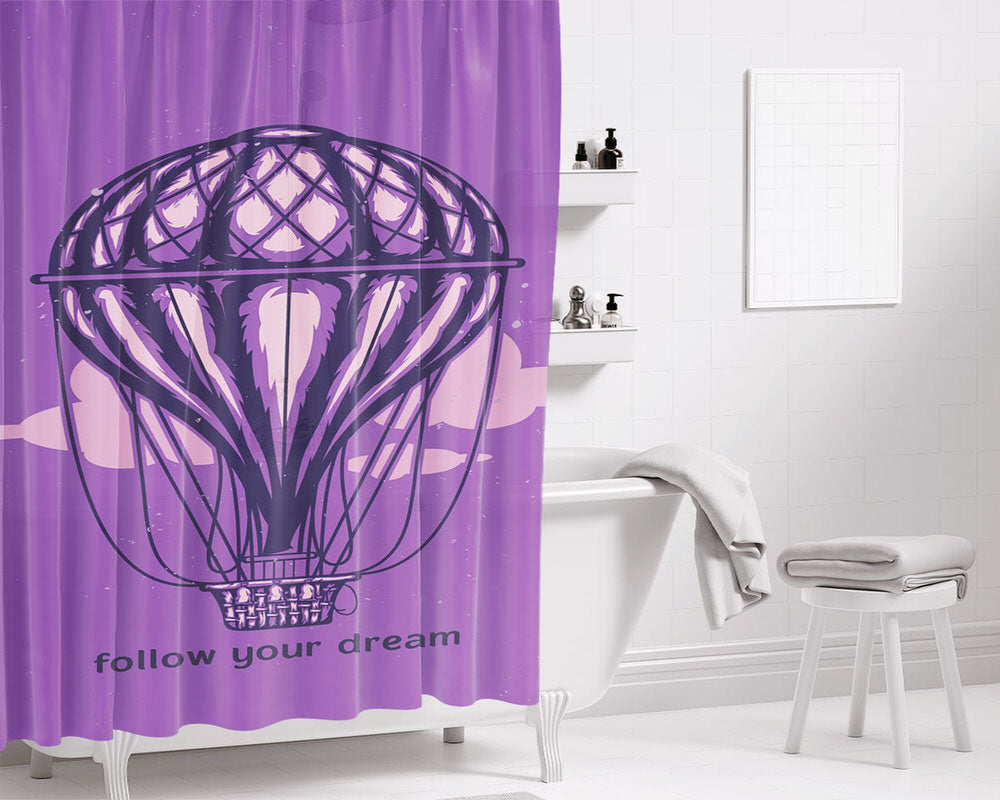 Big Dream Bathroom Shower Curtain Fabric Waterproof | 66 X 72 Inch