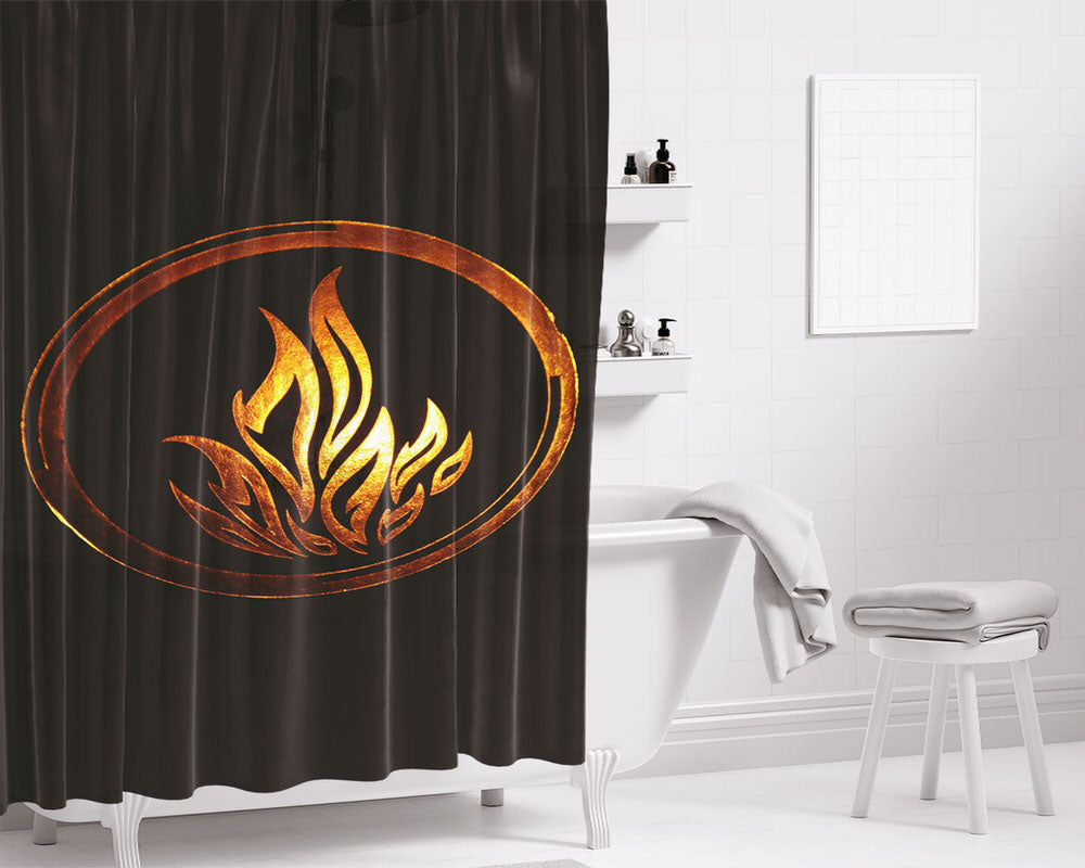 Big Four Mockingjay Hallows Dauntless Percy Bathroom Shower Curtain Fabric Waterproof | 66 X 72 Inch