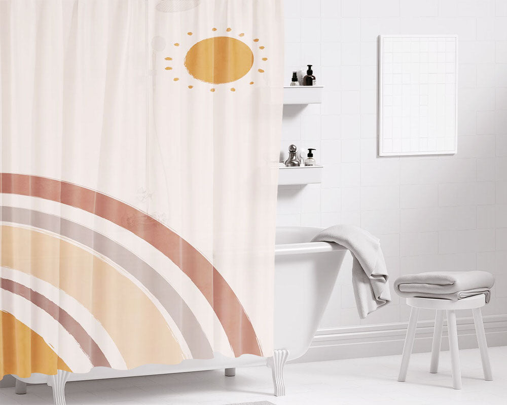 Boho Poster Bathroom Shower Curtain Fabric Waterproof | 66 X 72 Inch
