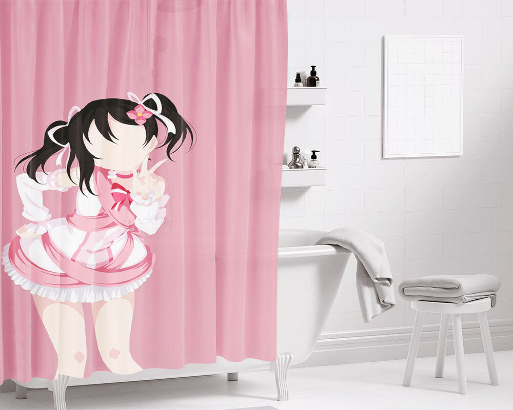 Bokutachi Wa Hitotsu No Hikari Nico Bathroom Shower Curtain Fabric Waterproof | 66 X 72 Inch