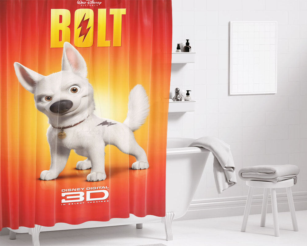 Bolt Wallpaper Bathroom Shower Curtain Fabric Waterproof | 66 X 72 Inch