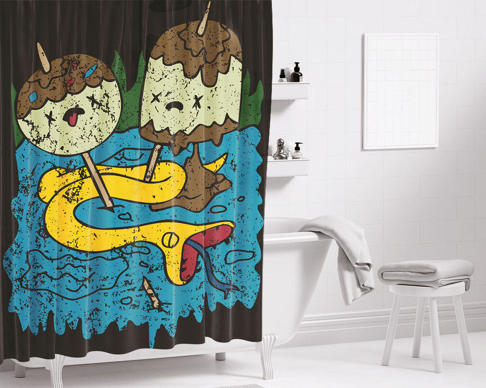 Bubblegums Most Valued Thing Bathroom Shower Curtain Fabric Waterproof | 66 X 72 Inch