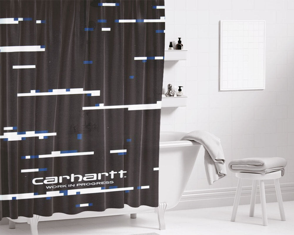 Carhartt Work In Progress Bathroom Shower Curtain Fabric Waterproof | 66 X 72 Inch