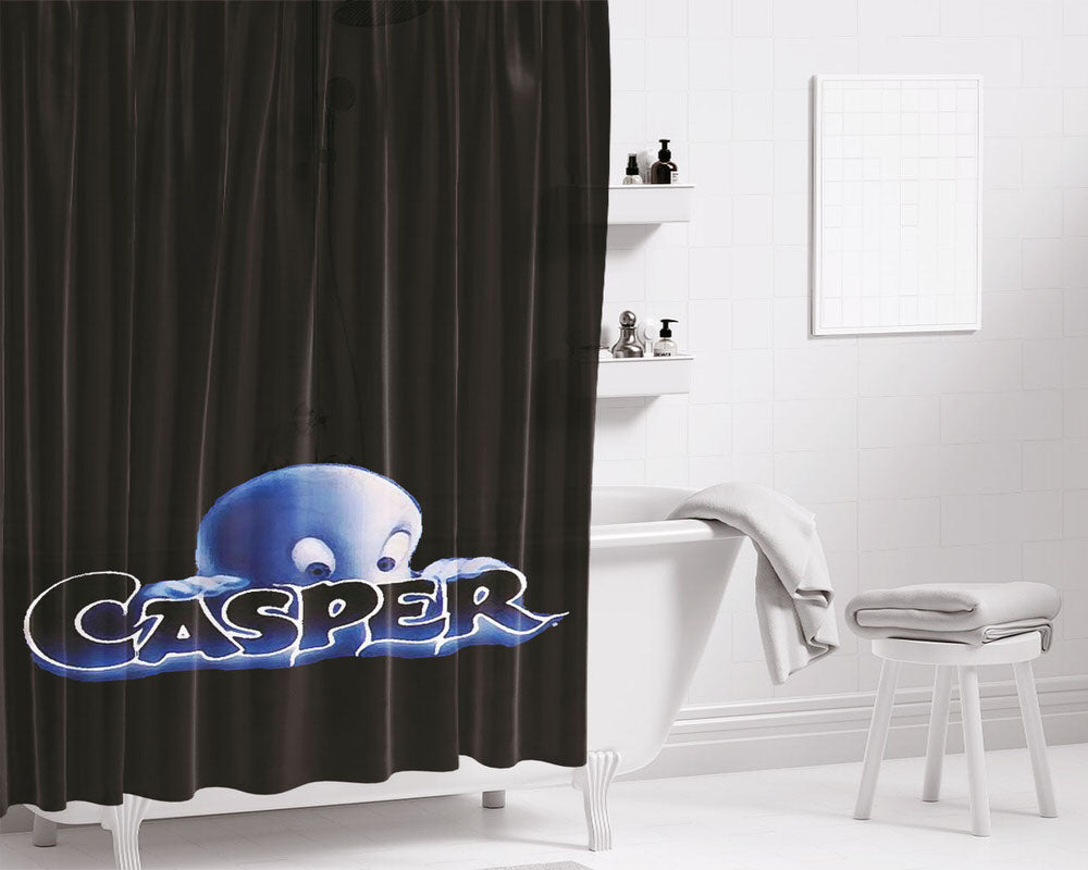 Casper The Friendly Ghost Bathroom Shower Curtain Fabric Waterproof | 66 X 72 Inch