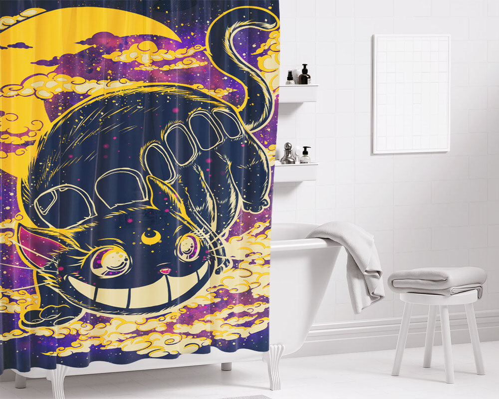 Cat Nightmare Bathroom Shower Curtain Fabric Waterproof | 66 X 72 Inch