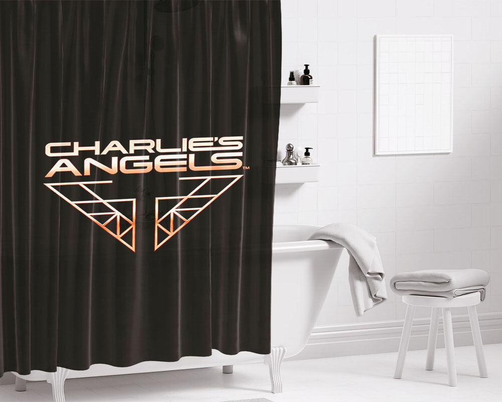 Charlies Angels Logo Bathroom Shower Curtain Fabric Waterproof | 66 X 72 Inch