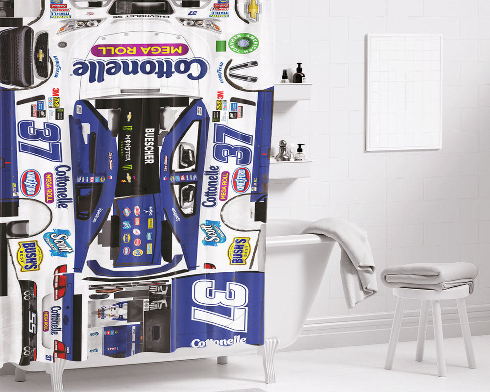 Chris Buescher'S Car Stikers Bathroom Shower Curtain Fabric Waterproof | 66 X 72 Inch