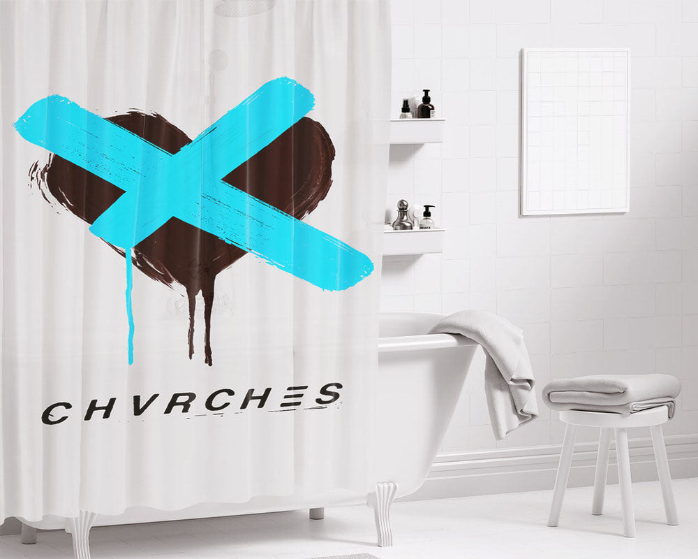 Chvrches Bathroom Shower Curtain Fabric Waterproof | 66 X 72 Inch