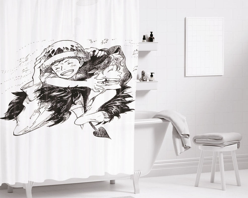 Corazon And Law Bathroom Shower Curtain Fabric Waterproof | 66 X 72 Inch