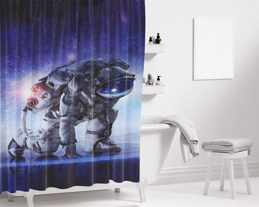 Dance On The Galaxy Bathroom Shower Curtain Fabric Waterproof | 66 X 72 Inch