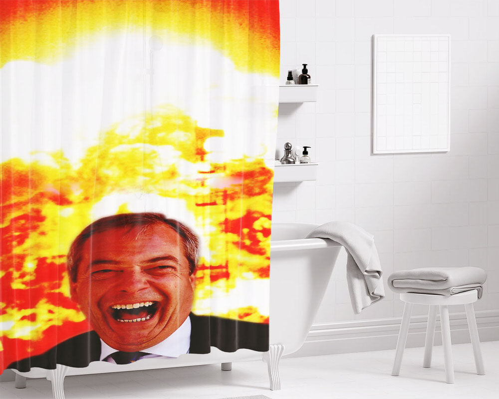 Doom Nigel Farage Bathroom Shower Curtain Fabric Waterproof | 66 X 72 Inch
