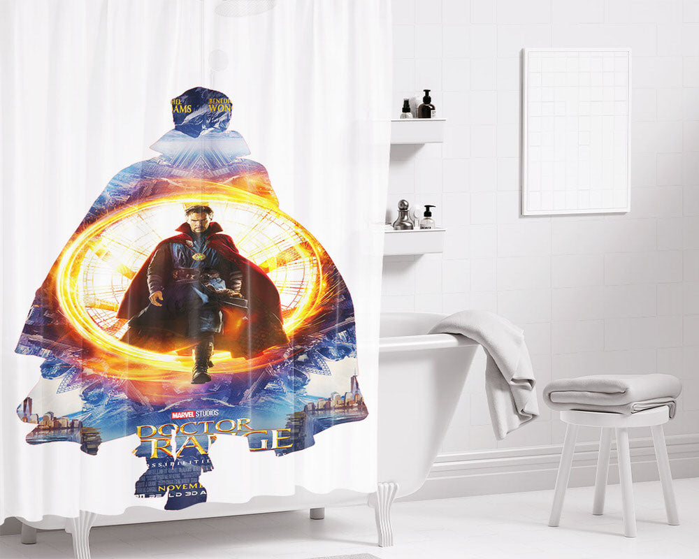 Dr Strange Poster Bathroom Shower Curtain Fabric Waterproof | 66 X 72 Inch