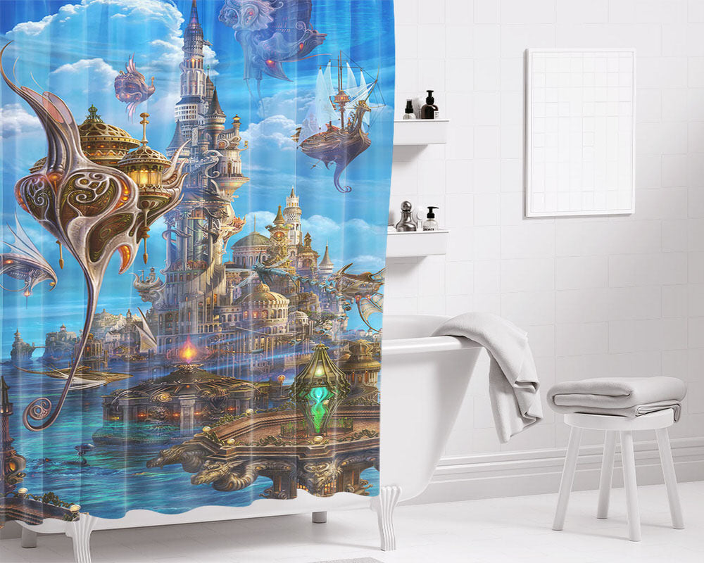 Dream Palace Bathroom Shower Curtain Fabric Waterproof | 66 X 72 Inch