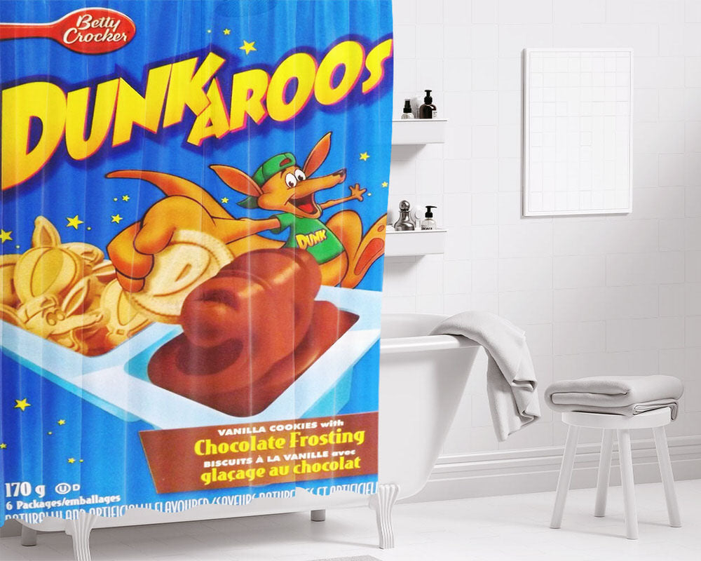 Dunkaroos America 90'S Snack Bathroom Shower Curtain Fabric Waterproof | 66 X 72 Inch