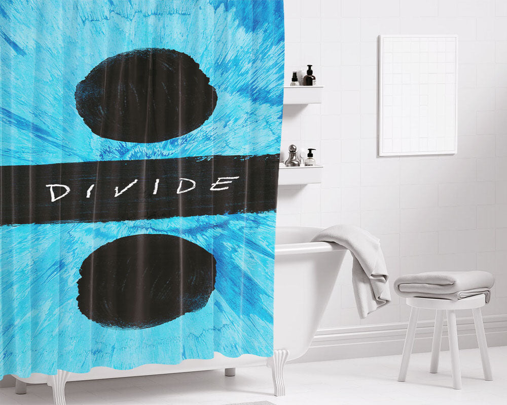 Ed Shreeran Divide Bathroom Shower Curtain Fabric Waterproof | 66 X 72 Inch