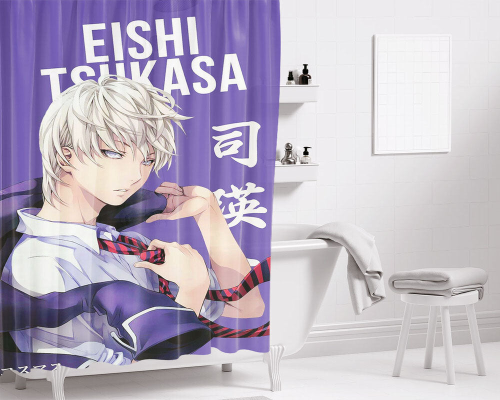 Eishi Tsukasa Shokugeki No Soma Bathroom Shower Curtain Fabric Waterproof | 66 X 72 Inch