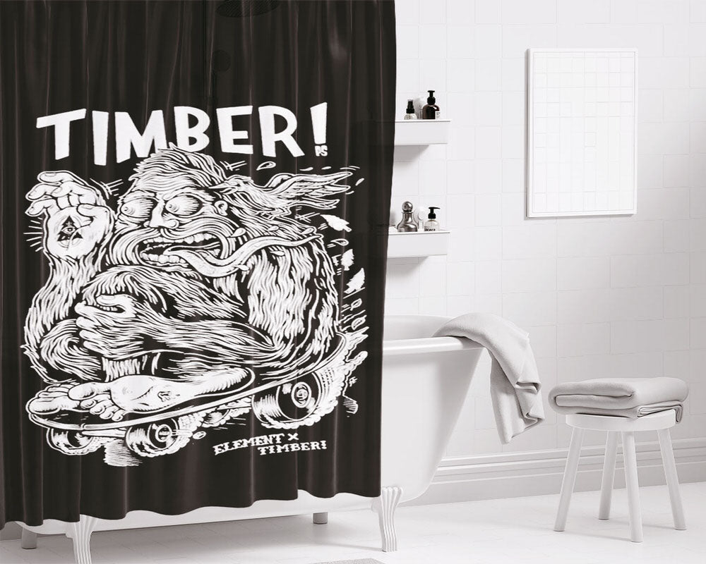 Element Timber Joyride Bathroom Shower Curtain Fabric Waterproof | 66 X 72 Inch