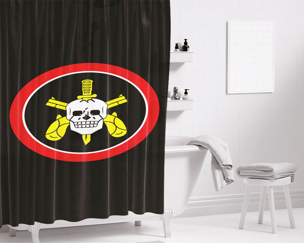 Elite Squad Logo Bathroom Shower Curtain Fabric Waterproof | 66 X 72 Inch