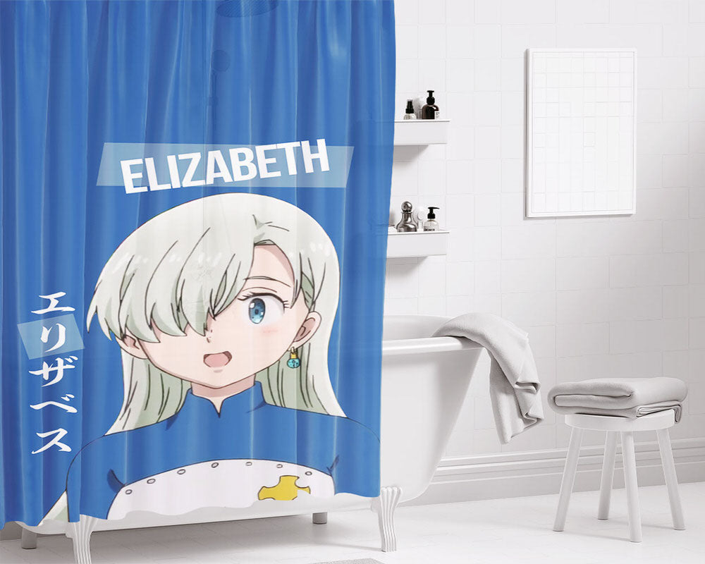 Elizabeth Liones Nanatsu No Taizai Bathroom Shower Curtain Fabric Waterproof | 66 X 72 Inch