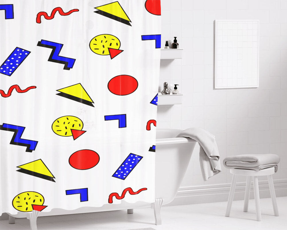 Emma Chamberlain Monogram Pattern Bathroom Shower Curtain Fabric Waterproof | 66 X 72 Inch