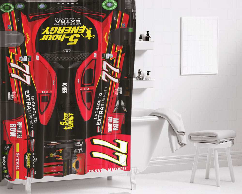 Erik Jones'S Car Stikers Bathroom Shower Curtain Fabric Waterproof | 66 X 72 Inch