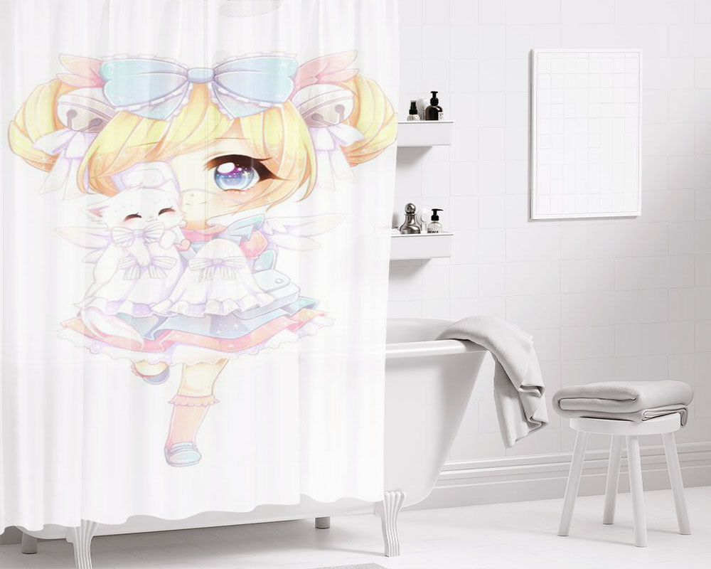 Eukia Dool Bathroom Shower Curtain Fabric Waterproof | 66 X 72 Inch