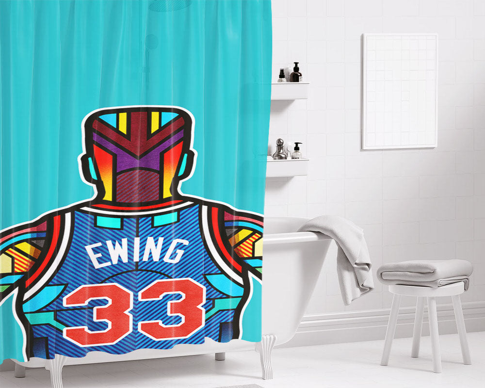 Ewing 33 Bathroom Shower Curtain Fabric Waterproof | 66 X 72 Inch