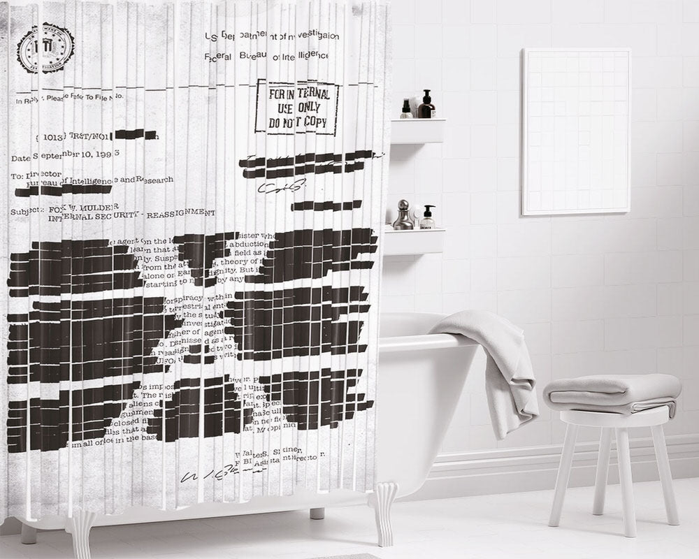 Ex File Bathroom Shower Curtain Fabric Waterproof | 66 X 72 Inch