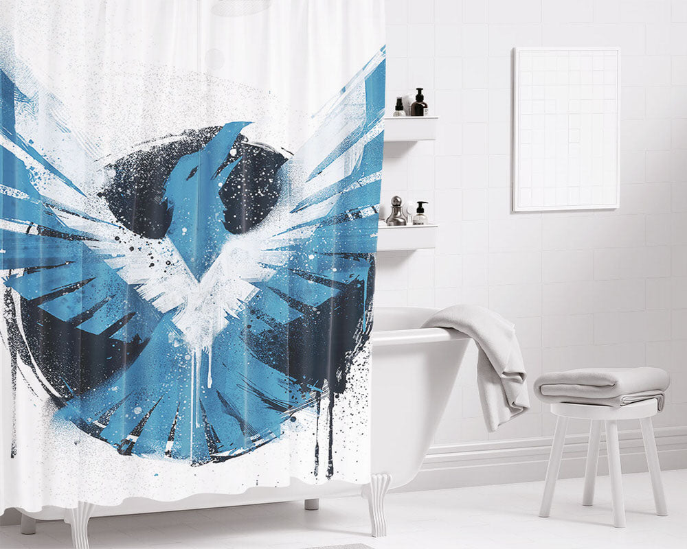 Fame Infamous Second Son Bird Bathroom Shower Curtain Fabric Waterproof | 66 X 72 Inch