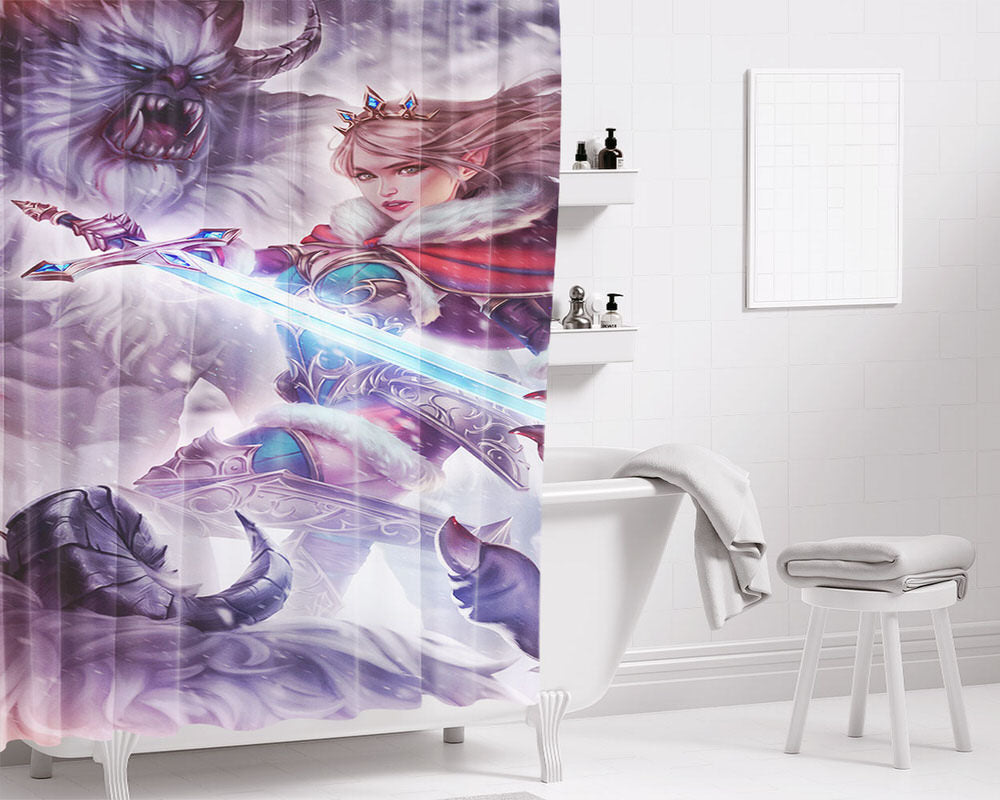Fictional Character Bathroom Shower Curtain Fabric Waterproof | 66 X 72 Inch